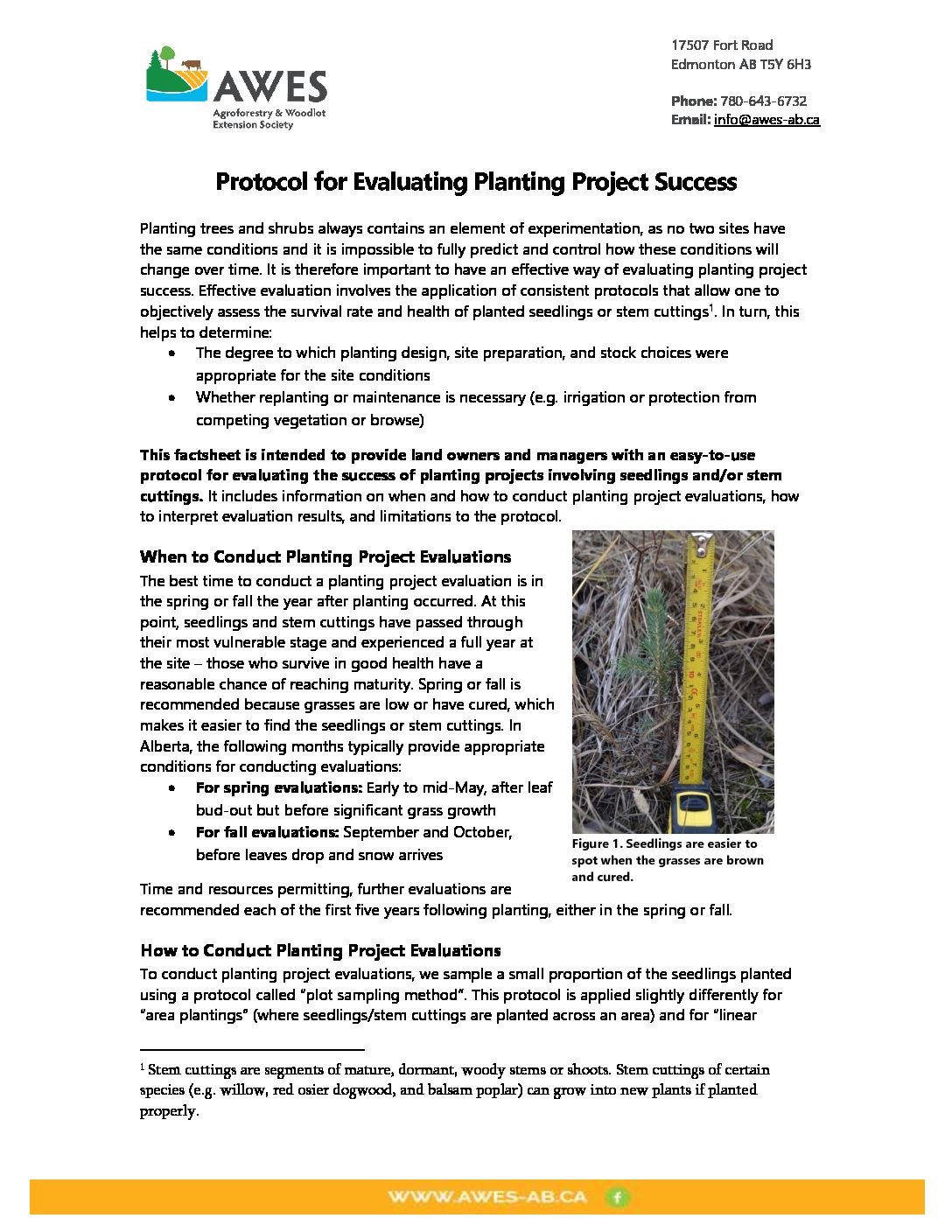 Protocol for Evaluating Planting Project Success